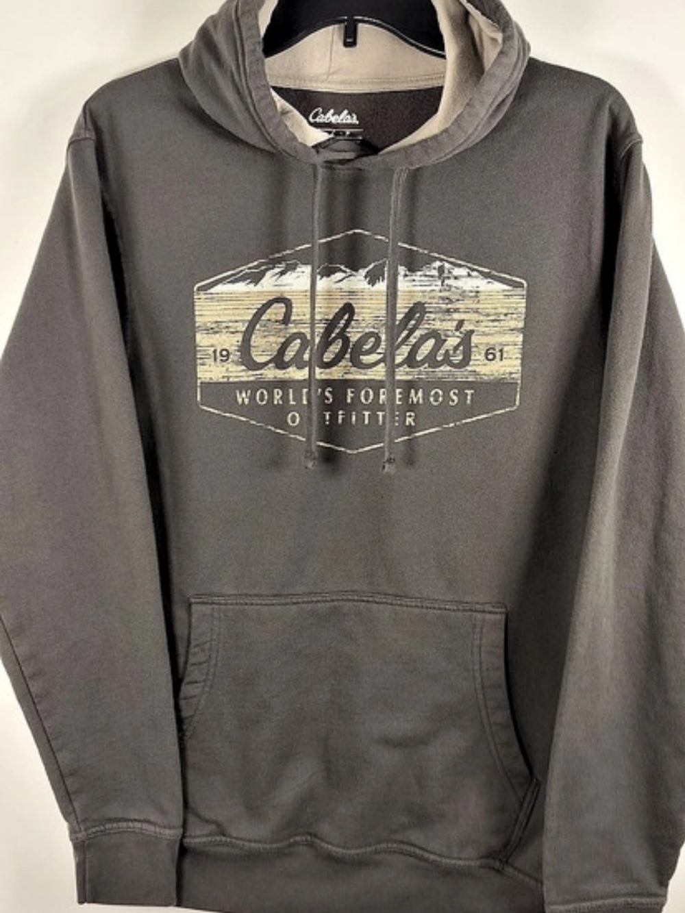 Cabela'Small Logo Hoodie Gray Size Small Like New